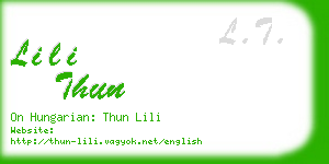 lili thun business card